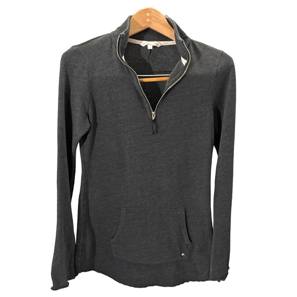 Victoria's Secret Tops - Victoria secret gray pullover small 1/4 zip long sleeve angel
